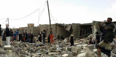 ارتفاع ضحايا قصف التحالف على مدينة العمال في سعوان بصنعاء إلى 25 قتيلاً و 50 جريحاً