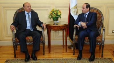 هادي يطلب من السيسي قوات لحماية الموانئ .. واتفاق على تدريب ضباط في الجيش اليمني