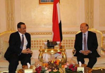 ولد الشيخ ينقل لهادي موافقة الحوثيين على الالتزام بالقرار الأممي ويقول إنهم «يشعرون بالهزيمة»