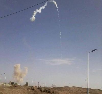 إنفجار صاروخ "راجع" أطلقه الحوثيون على مقاتلة يهز أحياء في شمال صنعاء "صورة"