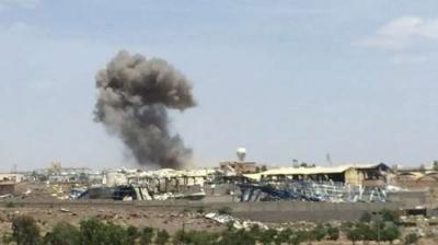 صورة اولية لقصف مقاتلات التحالف على صنعاء