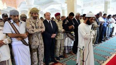 هذا ما قاله الرئيس هادي في جنازة محافظ عدن