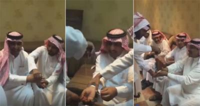 شاهد بالفيديو : سعوديون يغسلون ايديهم بالعسل