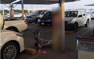 شاهد بالصورة : إمراة تنتحر في مطار جدة السعودي