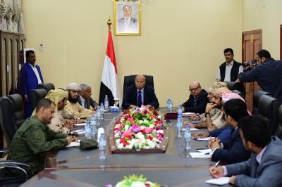 توجيه هام يصدر الرئيس هادي لاعضاء الحكومة ويقر بنشر أسماء المطلوبين أمنياً