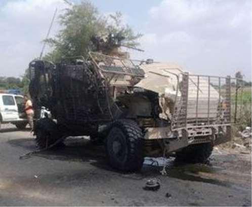 إنفجار سيارة مفخخة في تعزيزات عسكرية شمال الحوطة – صورة