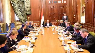 هادي يلتقي بسفراء الدول الخمس الدائمة العضوية بمجلس الأمن في الرياض