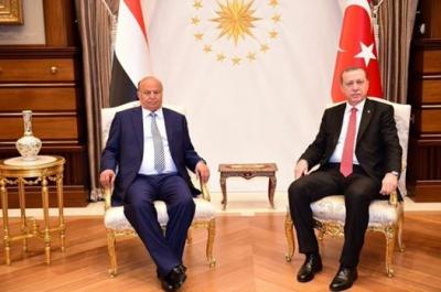 أردوغان يوجه تحذيراً هاماً لليمنيين بعد لقائه بالرئيس هادي مساء امس في أنقرة
