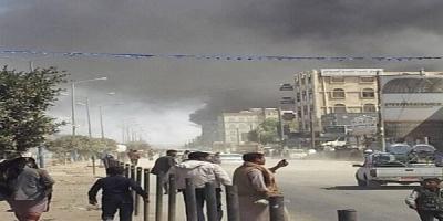 عاجل : إندلاع حريق هائل في محطة الخبجي بذمار