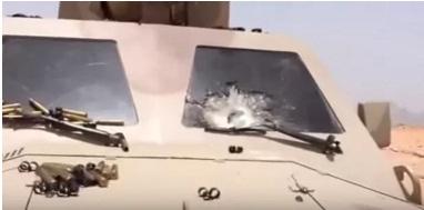 بالفيديو: شاهد أول مدرعة سعودية الصنع تشارك في الحرب على الحدود اليمنية
