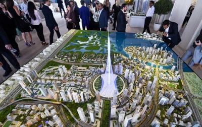 شاهد بالصور : دبي تبهر العالم من جديد ببرج يفوق برج خليفة طولاً