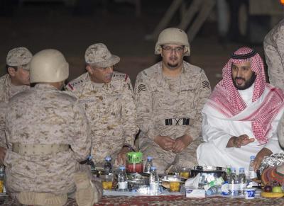 شاهد بالصور : ظهور جديد ومفاجئ لولي ولي العهد السعودي "محمد بن سلمان" في الجبهة الجنوبية للسعودية