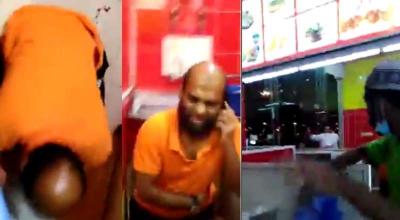 شاهد فيديو يوثق لحظات جريمة قتل عامل مطعم بالسعودية.. عراك ومكالمة وطلقة نار؟!