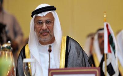 وزير الخارجية الإماراتي "قرقاش" يكشف عن النتائج الاولى للإجتماع الرباعي في لندن حول اليمن