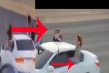 شرطة الرياض تلقي القبض على (فتاتين يمنيتين) مارسن التفحيط مع شباب سعوديين (شاهد فيديو للفتاتين اثناء التفحيط)