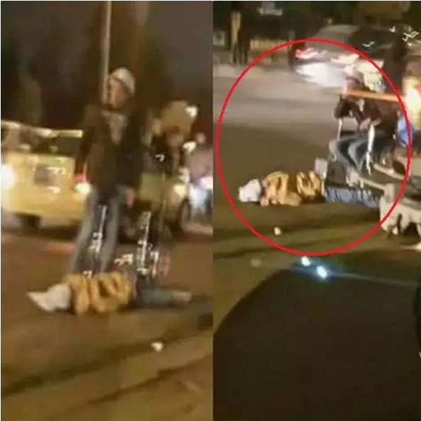 شاب يقتل شقيقته في الشّارع ثمّ يضع كرسياً ويجلس عليه بجانب الجثة(صور)
