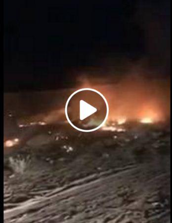  الاعلام السعودي ينشر هذا الفيديو على انه الصاروخ الواصل من اليمن ليلة امس الخميس واسقطته دفاعاتهم الجويه 