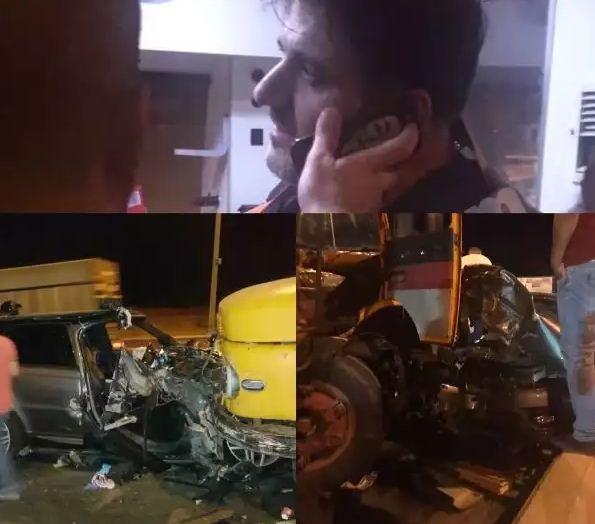 شاهد بالصور تعرّض الفنان ملحم زين زوج ابنة علي سالم البيض لحادث سير مرعب مع شاحنة .. وهذه حالته الصحيّة