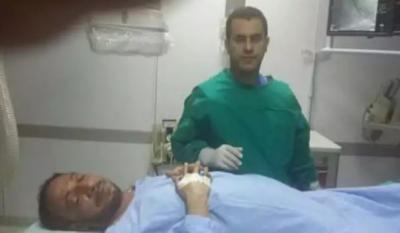 اليمن : ظهور الشيخ الوحيد الذي وقف مع الزعيم صالح بمواجهه الحوثي بصنعاء وهو مصاب (صوره)