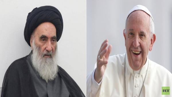 العراق:بابا الفاتيكان يلتقي المرجع الشيعي الأعلى علي السيستاني ولن يسمح بحضور وسائل الإعلام