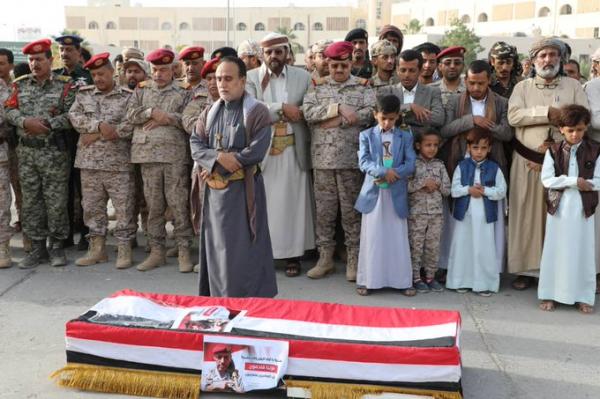مأرب تشيع جثمان اللواء "أمين الوائلي"بحضور قيادات عسكرية 