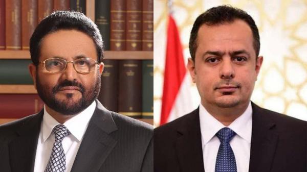 في اتصال هاتفي..معين عبدالملك يستنكر التهاون الدولي مع الحوثيين ،والعرادة يبشره بقرب نهايتهم